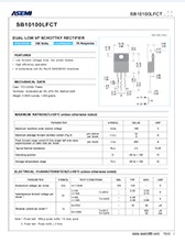 SB20150LFCT ASEMI低压降肖特基二极管 SB20150LFCT中文资料参数