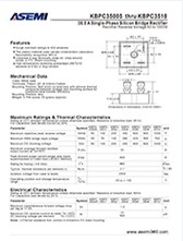 KBPC1510 ASEMI品牌单相整流方桥规格书