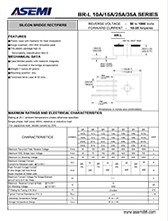 BR3505L-BR3510L，BR3510 ASEMI品牌单相整流方桥规格书