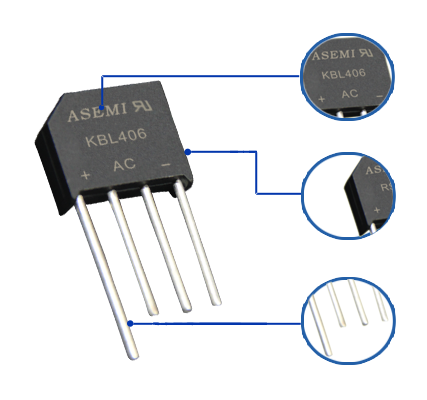 KBL406电性参数与生产工艺，ASEMI工程师解读