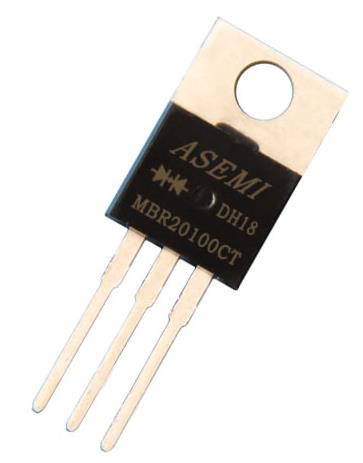 MBR20100CT，ASEMI肖特基TO-220尺寸参数对比