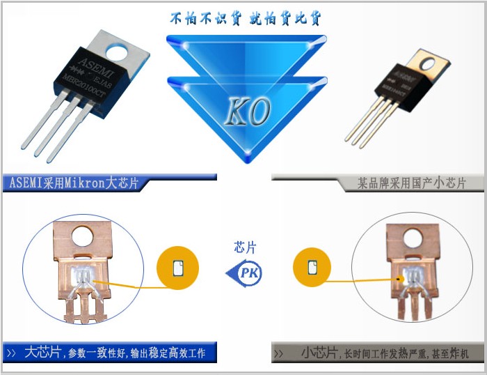  MBR20100CT 同款参数肖特基二极管,其它公司为啥干不过台湾ASEMI？ 