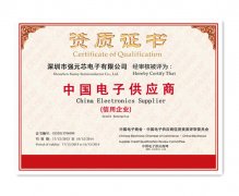 强元芯获得“中国电子供应商信用企业”