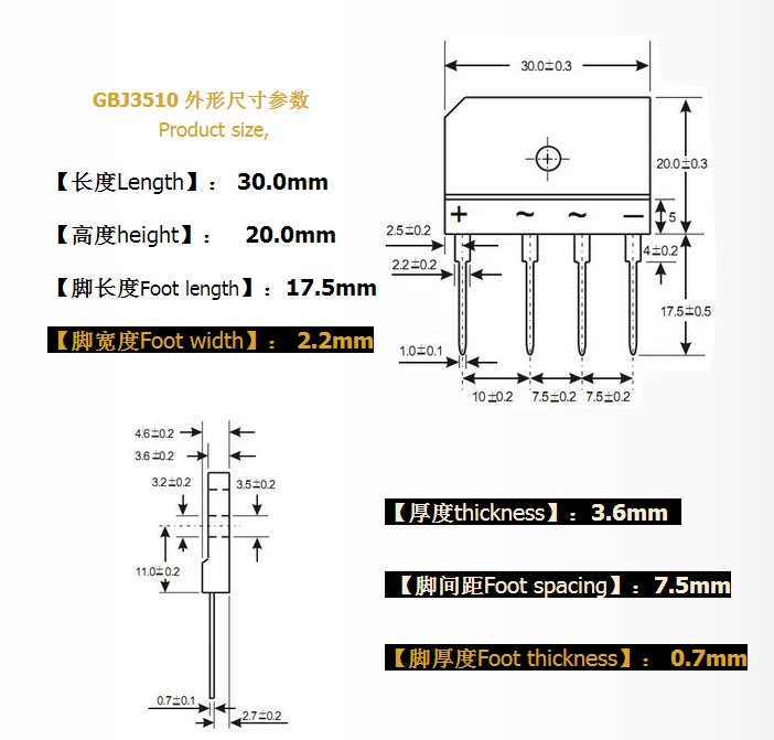 ASEMI半导体GBJ3510