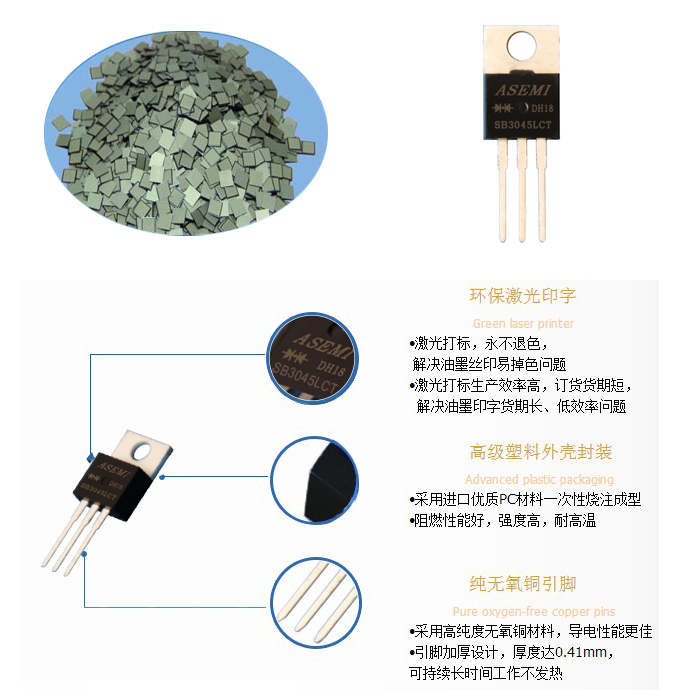 ASEMI肖特基二极管-SB3045LCT