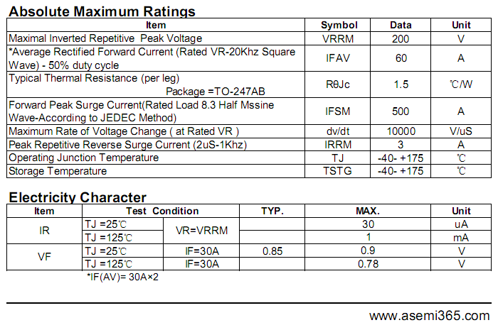 MBR60200PT-ASEMI