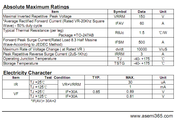 MBR60150PT-ASEMI