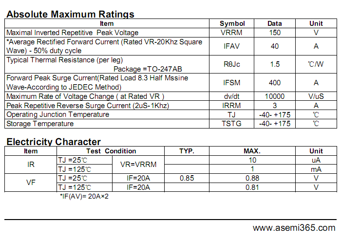 MBR40150PT-ASEMI