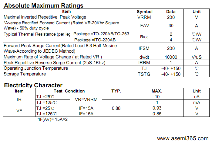 MBR30200PT-ASEMI