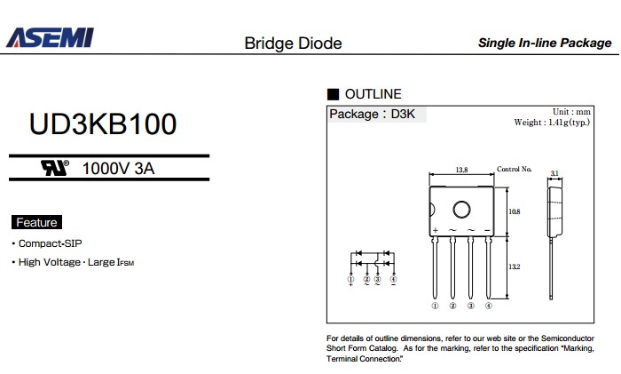 UD3KB100-ASEMI