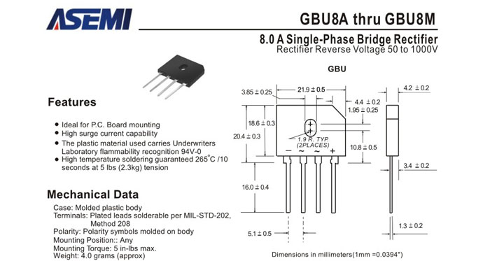 GBU8M-ASEMI