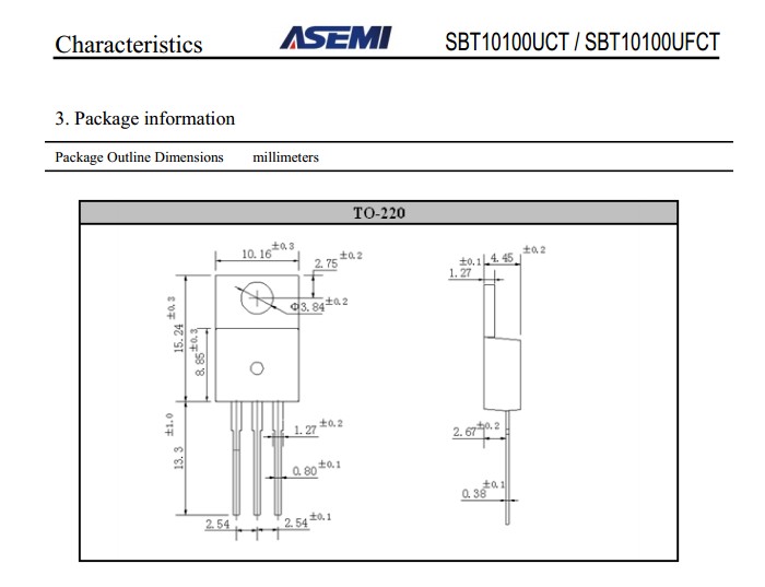 SBT10100UCT参数规格书