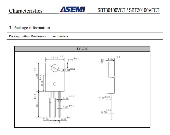 SBT30100VCT参数规格书
