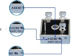 ASEMI品牌,KBPC5010整流桥大电流足50A性能