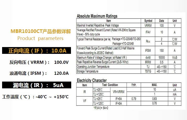 MBR10100CT 台湾ASEMI品牌肖特基二极管大势之趋详解
