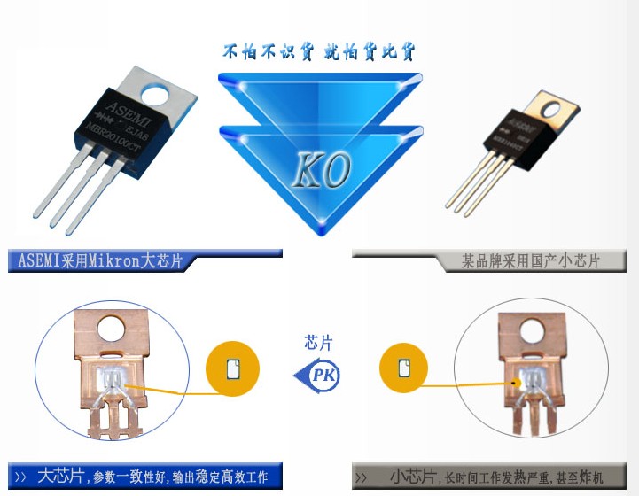 ASEMI以MBR20100CT为例,教你如何辨别质量好坏